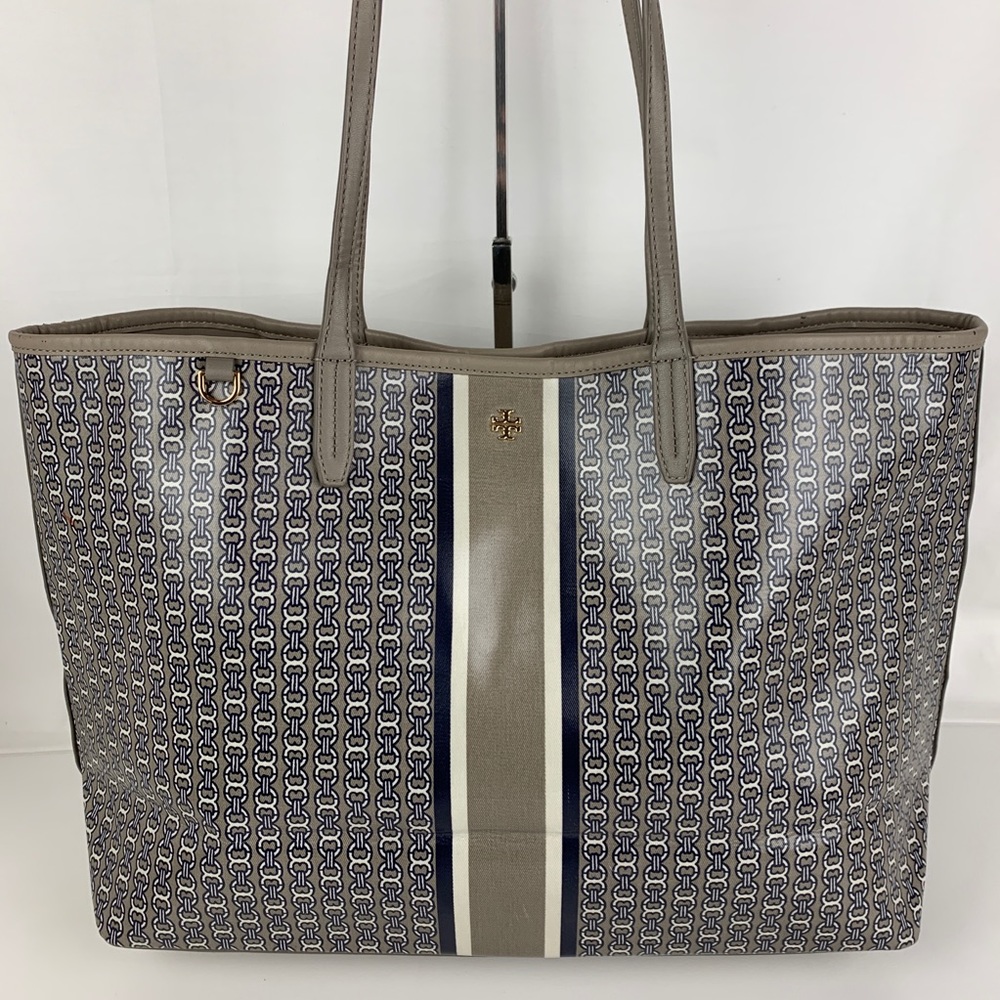 COPY - Tory Burch Gemini Leather & Canvas Tote